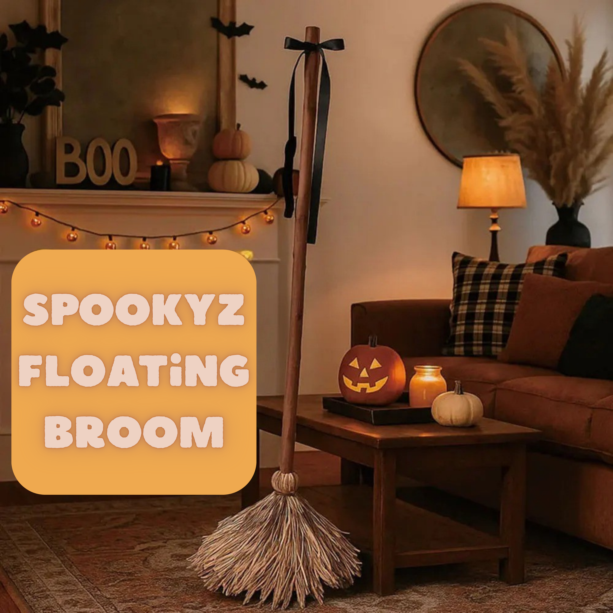 Haunted Floating Witch Broom