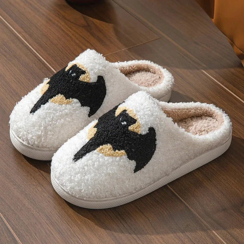 Halloween Embroidered Couple Indoor Home Wood Floor Slippers Women'S Style PVC Bottom Ladies Slippers Summer Season