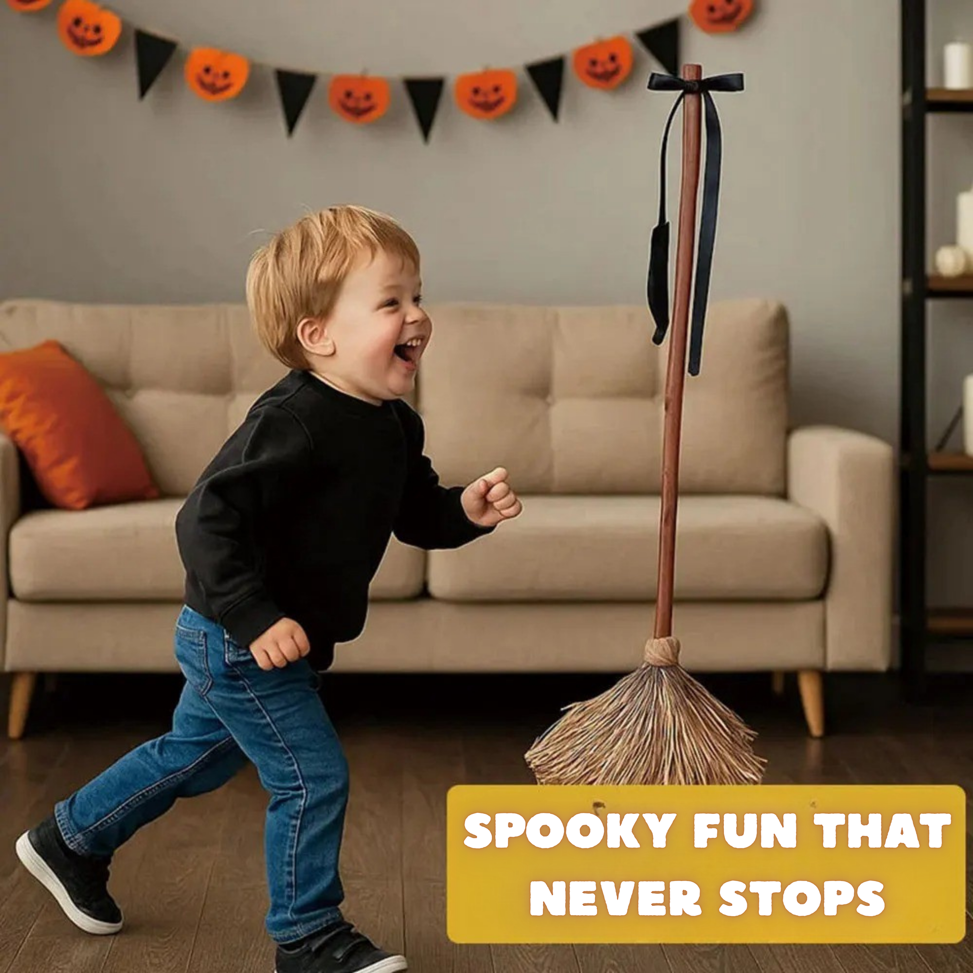 Haunted Floating Witch Broom