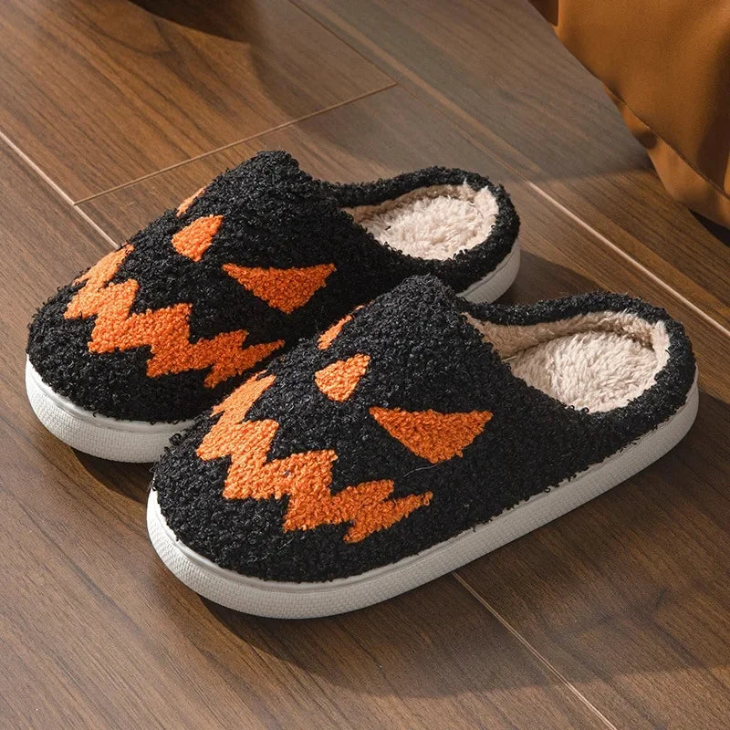 Halloween Embroidered Couple Indoor Home Wood Floor Slippers Women'S Style PVC Bottom Ladies Slippers Summer Season