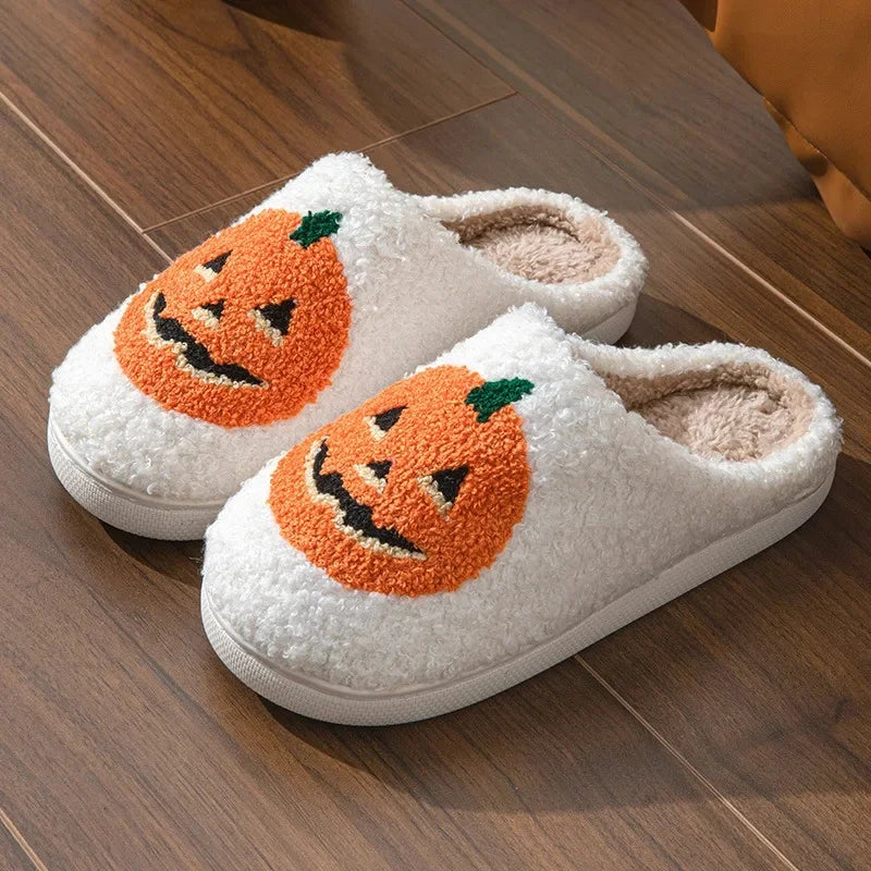 Halloween Embroidered Couple Indoor Home Wood Floor Slippers Women'S Style PVC Bottom Ladies Slippers Summer Season